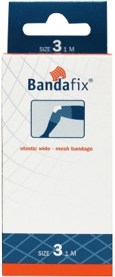 Foto van Bandafix elastisch netverband katoen knie/bovenbeen small 1mt via drogist