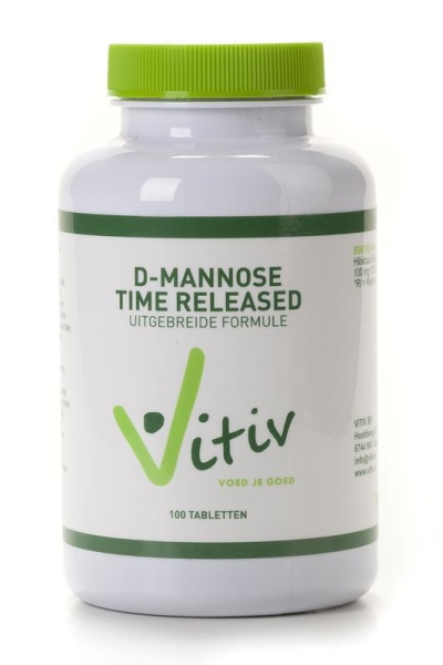 Foto van Vitiv d-mannose time released 100tb via drogist