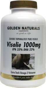 Foto van Golden naturals visolie 1000mg 220cap via drogist