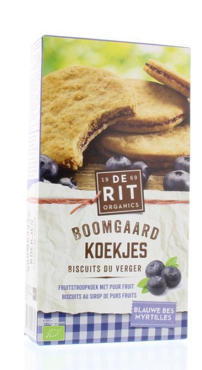 Foto van De rit boomgaard koekjes blauwe bes 175g via drogist