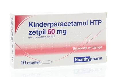 Foto van Healthypharm paracetamol zetpil 60mg 10zp via drogist