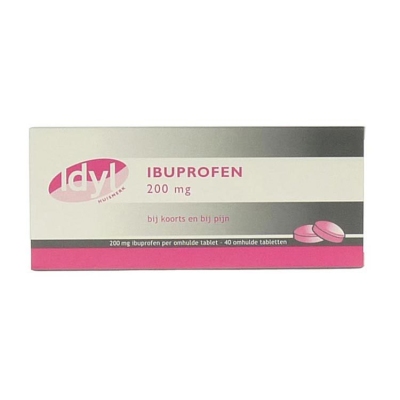 Idyl pijnstillers ibuprofen 200mg suikervrij 40st  drogist
