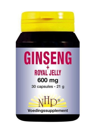 Foto van Nhp ginseng royal jelly 600 mg 30ca via drogist