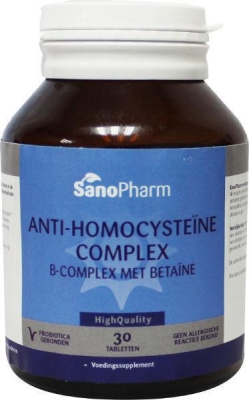 Foto van Sanopharm anti-homocysteine complex 30tab via drogist