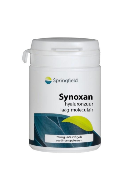 Foto van Springfield synoxan hyaluronzuur low-molec 70 mg 60sft via drogist