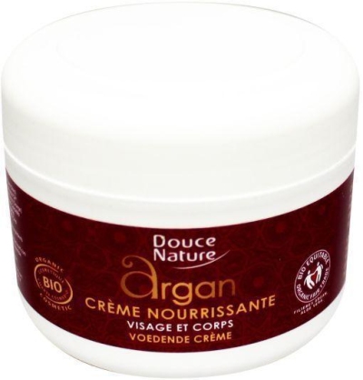 Foto van Douce nature voedende creme argan 200ml via drogist