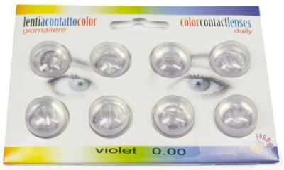 Foto van Pretty eyes 1-dag kleurlens 8p violet ex via drogist