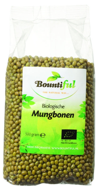 Foto van Bountiful mung bonen 500g via drogist