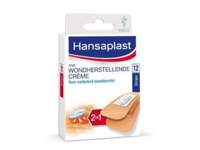 Foto van Hansaplast pleisters met wondhelende creme 12st via drogist