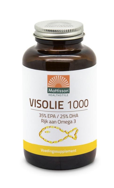 Foto van Mattisson absolute visolie 1000mg 35/25 90cap via drogist