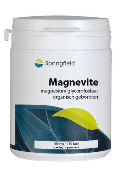 Springfield magnevite magnesium glycerofosfaat 100mg 150tab  drogist
