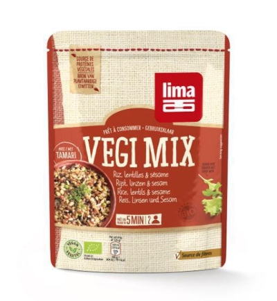 Foto van Lima vegi mix rijst linzen sesam 250g via drogist
