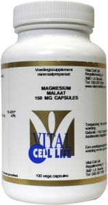 Foto van Vital cell life magnesium malaat 150mg 100vca via drogist