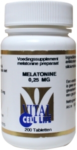 Vital cell life melatonine 0.25mg 200tab  drogist