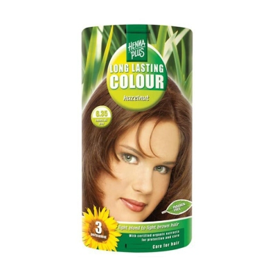 Foto van Hennaplus long lasting colour 6.35 hazelnut 100ml via drogist