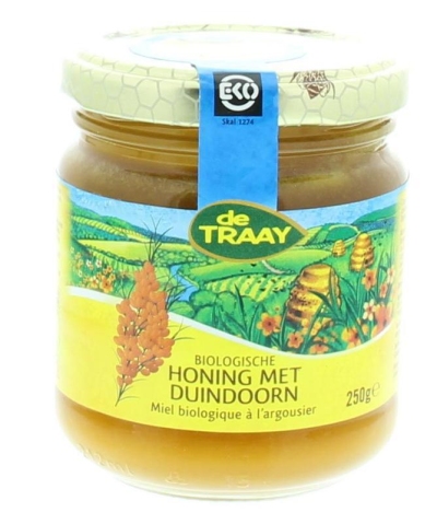 Foto van Traay honing met duindoorn eko 250g via drogist