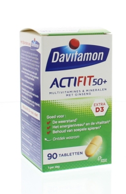 Foto van Davitamon actifit 50 plus tabletten 90tb via drogist