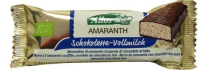 Foto van Allos chocolette melk amarant 25g via drogist