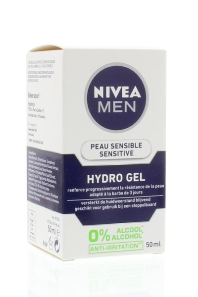 Foto van Nivea dagcreme hydro sensitive for men 50ml via drogist