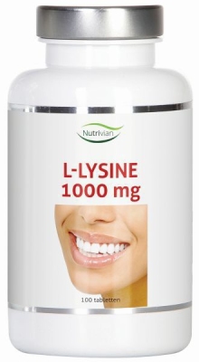 Foto van Nutrivian l-lysine 1000 mg 100tab via drogist