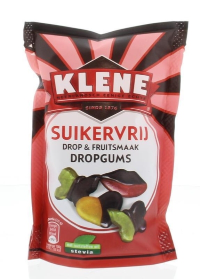 Foto van Klene dropgums suikervrij 12 x 105g via drogist