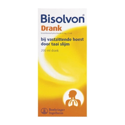 Foto van Bisolvon elixer 8 mg/5ml 200ml via drogist