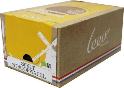 Foto van Leev bio spelt stroopwafel 60 gram 10x2st via drogist