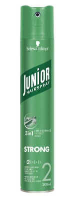 Foto van Schwarzkopf junior hairspray sterk 300ml via drogist