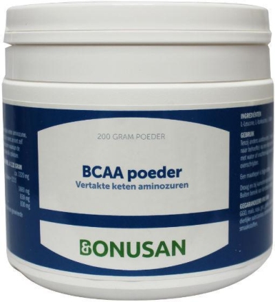 Foto van Bonusan bcaa poeder 200g via drogist