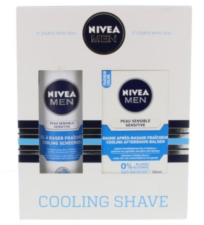 Foto van Nivea cooling shave for men geschenkset 1 stuk via drogist