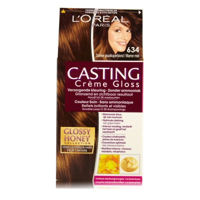 L'oréal paris casting creme gloss haarverf donker goudkoperblond 634 verp.  drogist