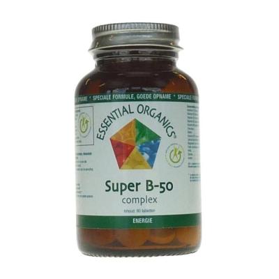 Foto van Essential organics super b50 complex 90tab via drogist