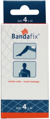 Foto van Bandafix elastisch netverband katoen bovenbeen/schouder 1mt via drogist
