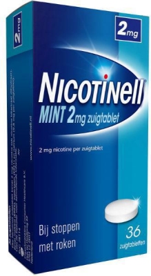 Foto van Nicotinell zuigtabletten mint 2mg 36st via drogist