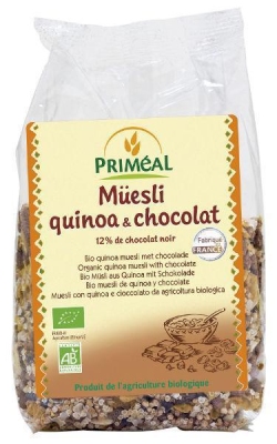 Foto van Primeal quinoa muesli chocolade 350g via drogist