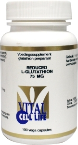 Foto van Vital cell life l-glutathion 75mg red 100cap via drogist