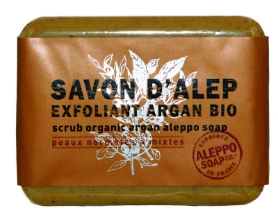Foto van Aleppo soap co aleppo zeep exfoliant argan bio 100g via drogist