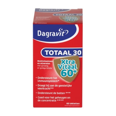 Foto van Dagravit totaal 30 vitaal 60+ 60tab via drogist