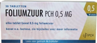 Foto van Drogist.nl foliumzuur 0.5 30tab via drogist