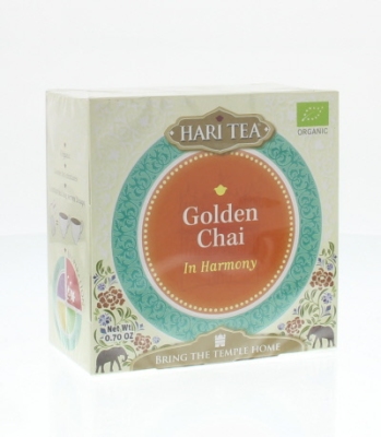 Foto van Hari tea in harmony golden chai 10st via drogist