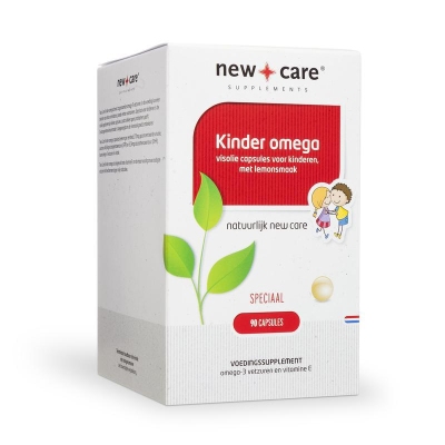 Foto van New care kinder omega lemon 90cap via drogist