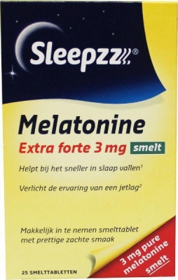 Foto van Sleepzz melatonine extra forte 3mg 25 smelt tabletten via drogist