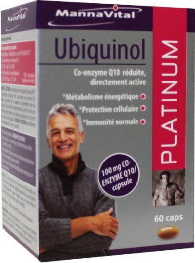 Foto van Mannavital ubiquinol platinum 60ca via drogist