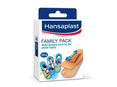 Foto van Hansaplast pleisters familiepack 40str via drogist