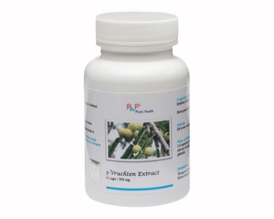 Foto van Phyto health pharma 3- vruchten extract 60caps via drogist