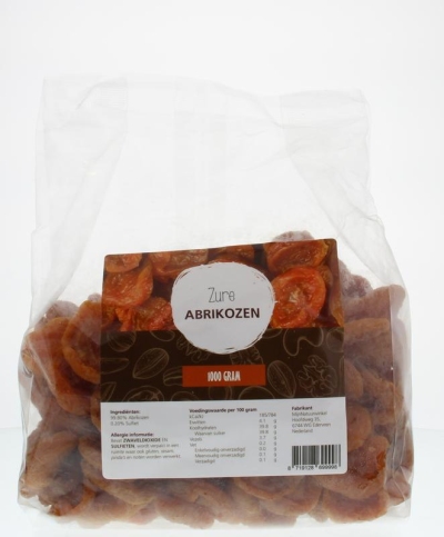 Foto van Mijnnatuurwinkel zure abrikozen 1000g via drogist