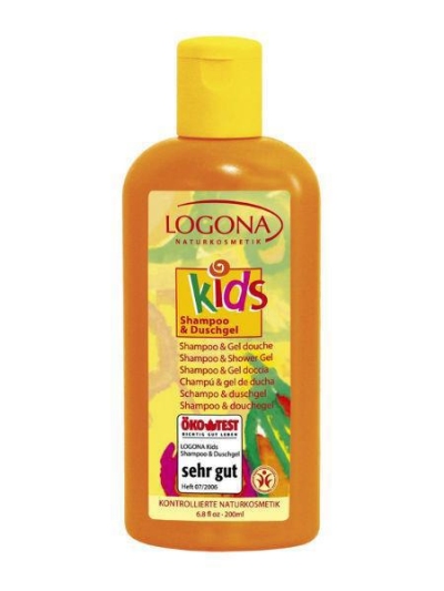 Foto van Logona kids 2 in 1 shampoo/douche 200ml via drogist