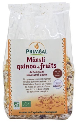 Foto van Primeal quinoa muesli fruit 350g via drogist