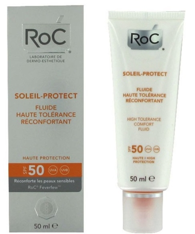 Foto van Roc soleil protect high tolerance spf50 50ml via drogist