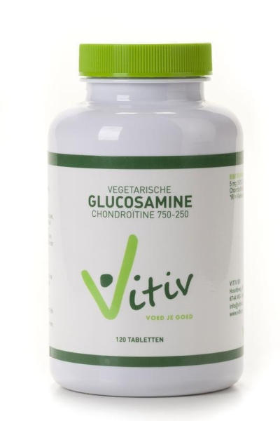 Foto van Vitiv glucosamine chondroitine vegetarisch 120tb via drogist